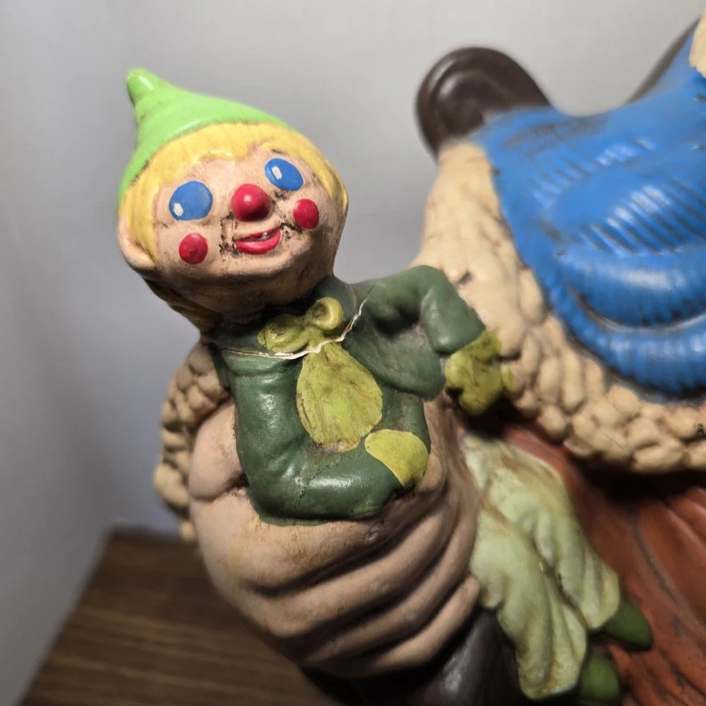 VTG 16.5IN CERAMIC MRS SANTA CLAUS CHRISTMAS FIGURE  ATLANTIC MOLD HANDPAINTED